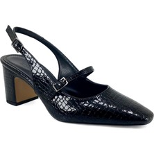 Beety 6550 25KA Kadın Klasik Ayakkabı Kroko Siyah