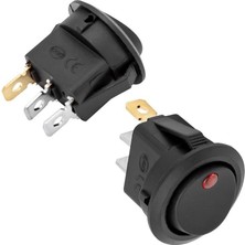 Intercom IC-132A Işıklı 3 Pinli 12 Volt DC 20 Amper Açma-Kapama Anahtarı