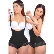 Zerotex Kum Saati Görünümlü Anında Incelten Dantelli Korse Askılı Agraflı Lazer Korse