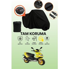 Dokaca Siyah Arka Çanta Uyumlu Keeway Focus 125 Uyumlu Motosiklet Brandası, Koruyucu Örtü