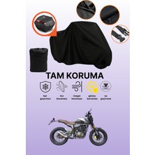 Dokaca Siyah Arka Çanta Uyumlu Yuki ZY125-15A Scrambler Uyumlu Motosiklet Brandası, Koruyucu Örtü