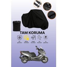 Dokaca Siyah Kymco Xtown 125I Uyumlu Motor Branda, Koruyucu Örtü, Motosiklet Brandası