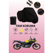 Dokaca Siyah Suzuki V-Strom 650 Xt Abs Uyumlu Motor Branda, Koruyucu Örtü, Motosiklet Brandası