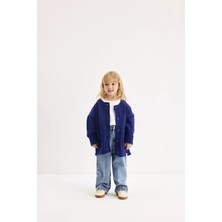 Marvy Kids Marvy Yünlü Oversize Triko Hırka Mavi