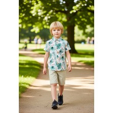 PayBuy Erkek Çocuk Kısa Kollu Gömlek ve Şort Takımı Yaz Günleri Için Ideal Kaliteli Şık Rahat