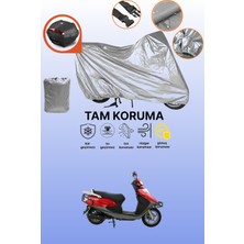 Dokaca Gri Arka Çanta Uyumlu Abush Speedy 125I Uyumlu Motor Brandası, Koruyucu Örtü