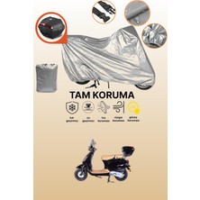 Dokaca Gri Arka Çanta Uyumlu Falcon Cooper 50 Efı Uyumlu Motor Brandası, Koruyucu Örtü