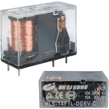 Merter 5 Volt Şeffaf 5 Bacak 10A Tek Kontak Röle HLS14F1L-DC5V-C