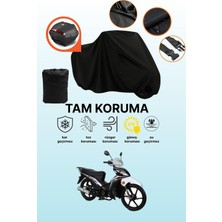 Dokaca Siyah Arka Çanta Uyumlu Rks Rodos 100 Uyumlu Motosiklet Brandası, Koruyucu Örtü
