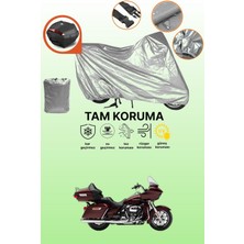 Dokaca Gri Arka Çanta Uyumlu Harley-Davidson Road Glide Ultra Uyumlu Motor Brandası, Koruyucu Örtü