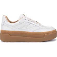 Tamer Tanca Kadın Hakiki Deri Kırık Beyaz Sneakers & Spor Ayakkabı 154 6801 Bn Ayk SK25-26 Off Whıte Fltr