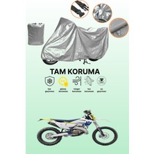 Dokaca Gri Husqvarna Te 250 Uyumlu Motosiklet Brandası, Koruyucu Örtü, Motor Branda