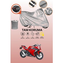 Dokaca Gri Arka Çanta Uyumlu Kawasaki Ninja 300 Uyumlu Motor Brandası, Koruyucu Örtü