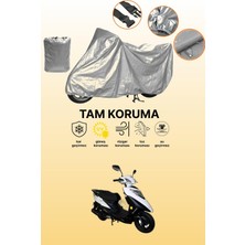Dokaca Gri Motolux Rossi 50 Uyumlu Motosiklet Brandası, Koruyucu Örtü, Motor Branda
