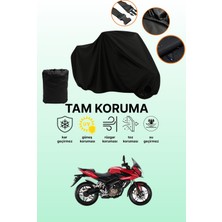 Dokaca Siyah Bajaj Pulsar As 200 Uyumlu Motor Branda, Koruyucu Örtü, Motosiklet Brandası