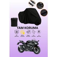 Dokaca Siyah Kawasaki Ninja ZX-10RR Uyumlu Motor Branda, Koruyucu Örtü, Motosiklet Brandası