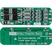 Weko 11.1V 12V 12.6V 18650 Lityum Pil Şarj Koruma Kartı - 3s 20A Matkap Bms