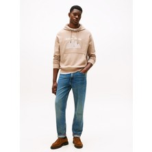 Tommy Hilfiger Kapüşon Yaka Bej Erkek Sweatshırt MW0MW40066AFE_HERALD Skylıne Hoody