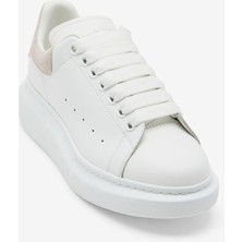 Mcqueen Kadın Kalın Tabanlı Deri Sneakers - Beyaz/pudra