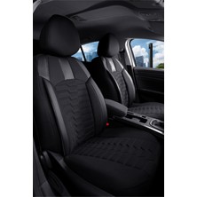 Startcar Peugeot 208 Deri Detaylı Oto Koltuk Kılıfı Ön Arka Takım Platinium Seri Siyah Scr