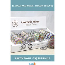 Letsii Şık Taşlı El Aynası Anahtarlık 6