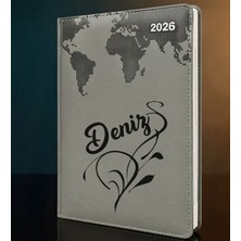 Bk Gift Kişiye Özel Isimli Termo Sert Kapak 2026 Gri Ajanda -5, Öğretmenler Günü Hediyesi, Yeni Iş Hediyesi