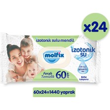 Molfix İzotonik Sulu Islak  Mendil Ferah Temizlik 1440 Adet