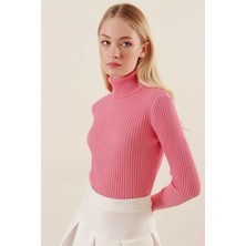 Onno Style Fitilli Balıkcı Yaka Bayan Kazak