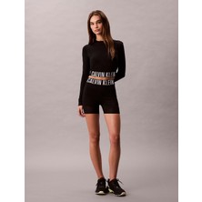 Calvin Klein Intense Power Yarım Balıkçı Yaka Uzun Kollu Kadın Siyah Gömlek LVGWF5K202-UB1