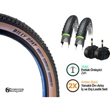 Heugers Obor 26X2.10 Amber Yanak Zırhlı Dış ve Iç Lastik Seti - 3mm Green Shield & Jet Compound