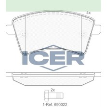 Fren Balata On Renault Kangoo (Kw0/1) 1.5 Dcı 2008- / Mercedes Cıtan (415) 109 Cdı 2012- / Cıtan (415) 108 Cdı 2012- 410601334R