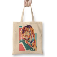 Toyaso Taylor Swift Bez Çanta Uzun Saplı Alışveriş Çantası Plaj Çantası