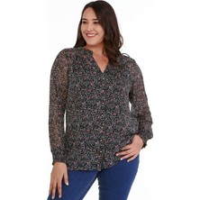 Myline Desenli Şifon Gömlek