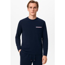 Erkek Silver Cepli Pijama Üstü Lacivert