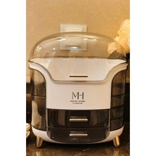 Makri Home Multibox Çok Gözlü Şeffaf Kapaklı Makyaj Organizeri, 29 x 19 x 34 cm