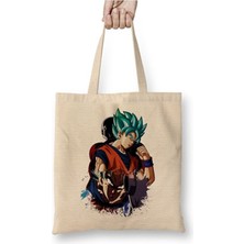Toyaso Dragon Ball Z Goku Bez Çanta Uzun Saplı Alışveriş Çantası Plaj Çantası