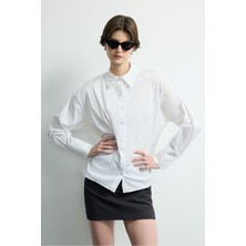 Love My Body Moda Tutkusu Poplin Gömlek Beyaz 130M2234000
