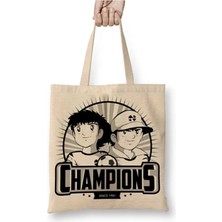 Toyaso Tsubasa Bez Çanta Uzun Saplı Alışveriş Çantası Plaj Çantası