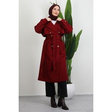 Büyük Cepli Kaban Bordo