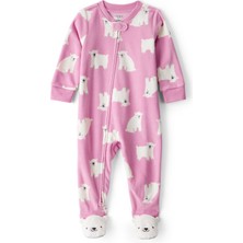 Carter's Kız Çocuk Kırmızı Polar Tulum