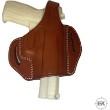 Browning Hp, Yavuz 14 ve Zig 14 Uyumlu Siyah Deri Yarım Kelebek Silah Kılıfı Taba