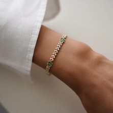 Altıntaş Retro Kordonda Yoncalı Altın Bileklik