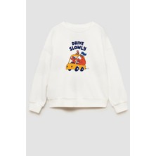 Monila Erkek Çocuk Baskılı 3 Iplik Kumaş Pamuklu Sweatshirt