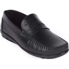 Pierre Cardin 90144 Loafer Erkek Deri Casual Ayakkabı - Siyah