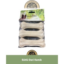 Garden Mix Sütlü Deri Köpek Çiğneme Kemiği 10 cm 3x40 gr – Köpek Ödül Maması