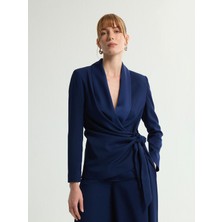 Love My Body Anvelop Bağlamalı Ceket Lacivert 119L9080001