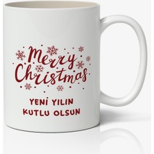 Toyaso Kişiye Özel Yılbaşı Yeni Yılın Kutlu Olsun Temalı Beyaz Kupa Bardak Sevgiliye Arkadaşa Hediye V25