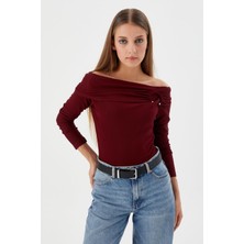 Shopping Shop Madonna Yaka Bluz Bordo