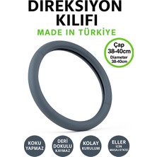 Trobus Bmw 3 Serisi 2006-2011 Geçmeli Direksiyon Kılıfı Delikli Gri Deri