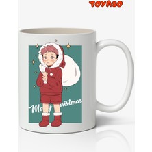Toyaso Jujutsu Kaisen Itadori Yuji Yılbaşı Christmas Anime Beyaz Kupa Bardak Sevgiliye Arkadaşa Hediye 02